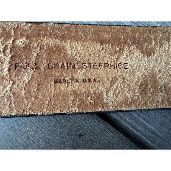 Cicada‎ Engraved Genuine Steerhide Tooled Leather Brown Belt. Made in USA… - Picture 9 of 12